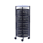 4 Tier Round Storage Cart SF-104 multi-level organizer5